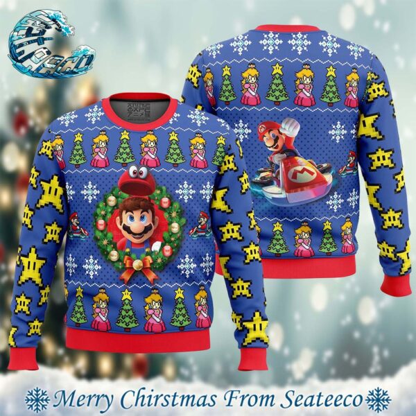 Mario Kart Best Xmas Knitted Ugly Christmas Sweater Gift For Family