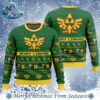 Majoras Mask Seamless Pattern Legend of Zelda Best Knitted Ugly Christmas Sweater For Holiday