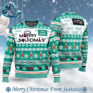 Merry Squidmas Squid Game Ugly Christmas Sweater Gift For Holiday 2024