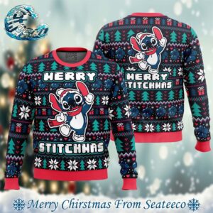 Merry Stitchmas Stitch Disney Xmas Gift For Family Ugly Christmas Sweater