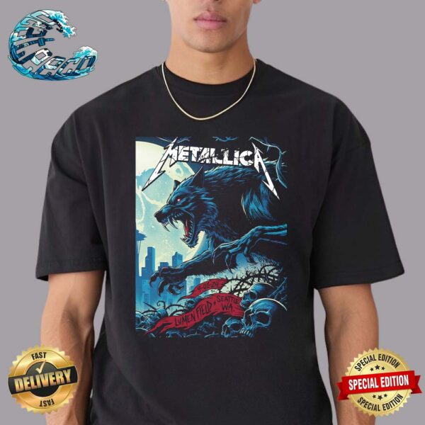 Metallica M72 Seattle Poster For Night 2 In Washington At Lumen Field On September 1 M72 North American Tour 2024 Classic T-Shirt