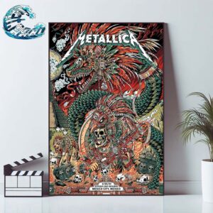 Metallica Mexico Night 4 Poster In Mexico City M72 CDMX At Estadio GNP Seguros On September 29th M72 North American Tour 2024 Poster Canvas For Home Decor