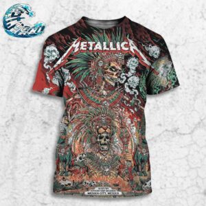 Metallica Mexico Poster For Night 3 In Mexico City M72 CDMX At Estadio GNP Seguros On September 27th M72 North American Tour 2024 All Over Print Shirt