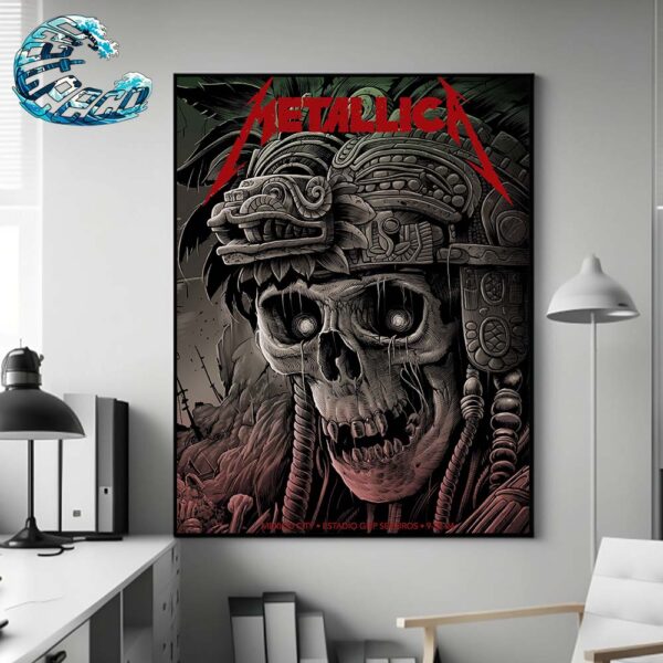 Metallica Poster For Night 2 In Mexico City Mexico M72 CDMX At Estadio GNP Seguros On September 22th M72 North American Tour 2024 Home Decor Poster Canvas