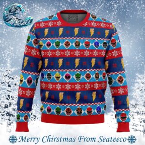 Mighty Helmets Power Rangers Ugly Christmas Sweater Gift For Family