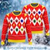 Mighty Morphin Power Rangers Red Ugly Christmas Sweater Gift For Holiday 2024