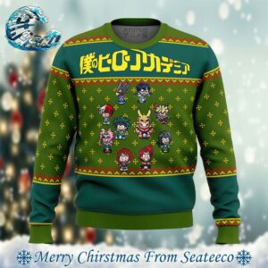 My Hero Academia Sprites Knitted Best Ugly Christmas Sweater