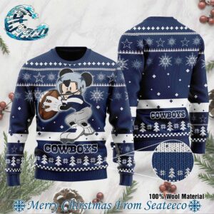 NFL Dallas Cowboys Mickey Mouse Disney Ugly Christmas Sweater Gift For Holiday 2024