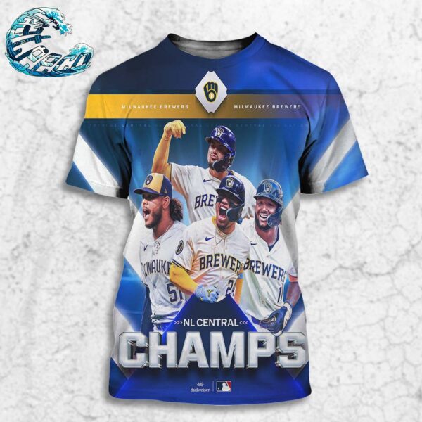 NL Central Division Champions MLB 2024 Clinched Is Milwaukee Brewers All Over Print Shirt