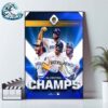 Milwaukee Brewers Team Photo Celebrations NL Central Division Champions 2024 Wall Decor Poster Canvas