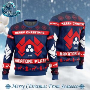 Nakatomi Plaza Die Hard Ugly Christmas Sweater Gift For Holiday 2024