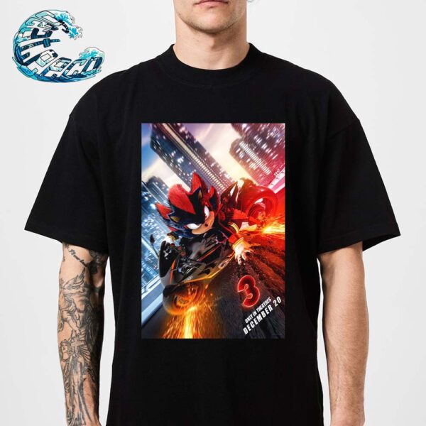 New Official Poster For Sonic 3 Releasing Only In Theaters On December 20 2024 Classic T-Shirt