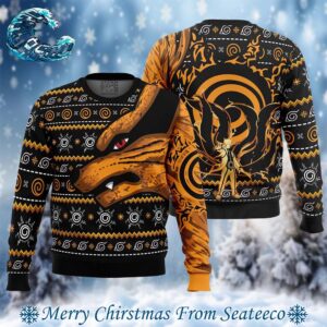 Nine Tails Mode Naruto Ugly Christmas Sweater Gift For Men And Women Holiday