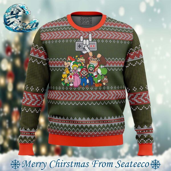 Nintendo Knitted Best Ugly Christmas Sweater