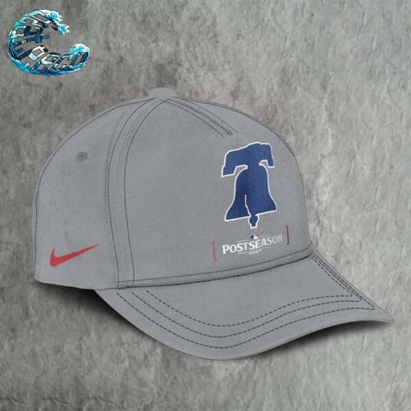 Official 2024 MLB Postseason Philadelphia Phillies x Nike Authentic Collection Legend Gray Hat Snapback Classic Cap