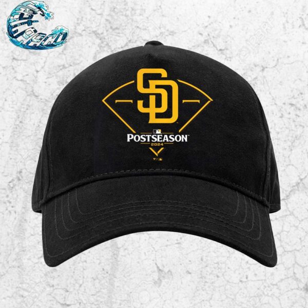 Official 2024 MLB Postseason San Diego Padres Around The Horn Black Snapback Hat Classic Cap