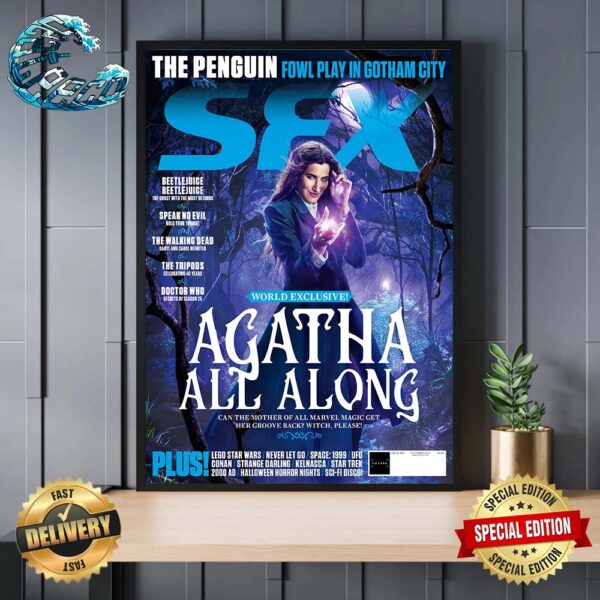 Official Agatha All Along SFX The Penguin Fowl Play In Gotham City Magazine Cover Home Decor Poster Canvas