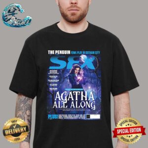 Official Agatha All Along SFX The Penguin Fowl Play In Gotham City Magazine Cover Unisex T-Shirt