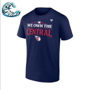 Official Cleveland Guardians We Own The AL Central Division Champions 2024 Locker Room Navy Unisex T-Shirt