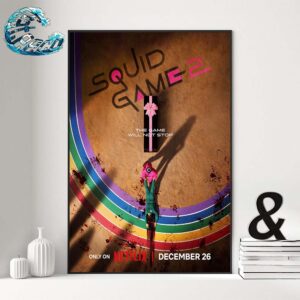 Official First Poster For Squid Game Season 2 Releasing December 26 On Netflix Home Decor Poster Canvas