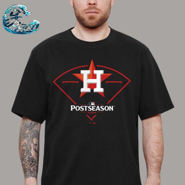 Official Houston Astros Black 2024 MLB Postseason Around The Horn Vintage T-Shirt