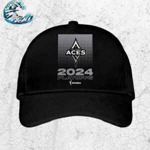 Official Las Vegas Aces 2024 WNBA Playoffs V-Neck Black Classic Cap Snapback Hat