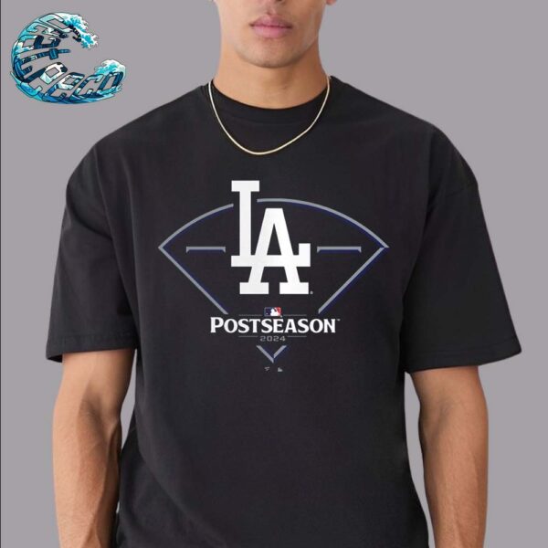 Official Los Angeles Dodgers 2024 MLB Postseason Around The Horn Black Vintage T-Shirt