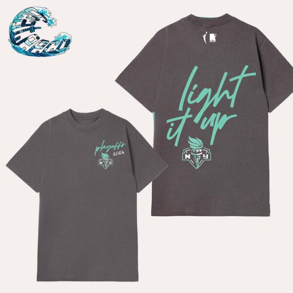 Official New York Liberty Round21 Light It Up 2024 WNBA Playoffs Glow-In-The-Dark Unisex T-Shirt