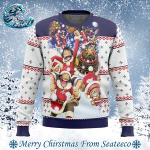 One Piece Pirates Crew Best Knitted Ugly Christmas Sweater For Holiday