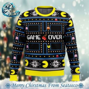 Pacman Game Over Knitted Best Ugly Christmas Sweater