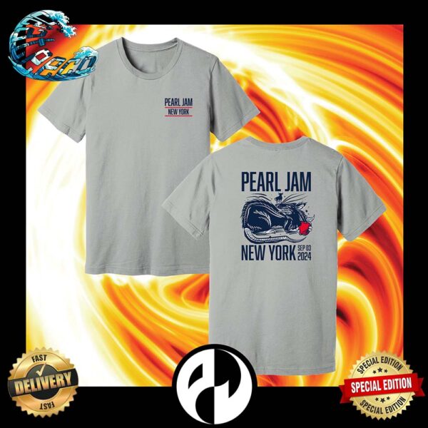 Pearl Jam Dark Matter World Tour 2024 Event Tee For Night 1 In New York City At Madison Square Garden On September 3rd 2024 Two Sides Print T-Shirt