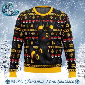 Pokemon Christmas Umbreon Best Knitted Ugly Christmas Sweater For Holiday