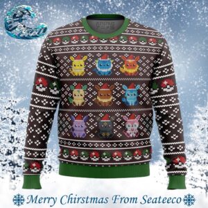 Pokemon Eeveelution Best Knitted Ugly Christmas Sweater For Holiday