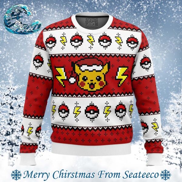 Pokemon Pikachu Best Knitted Ugly Christmas Sweater For Holiday