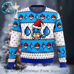 Pokemon Squirtle Holiday Ugly Christmas Sweater Gift For Men And Women