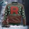 Pokemon Team Rocket Red Black Holiday Ugly Christmas Sweater Gift For Men And Women