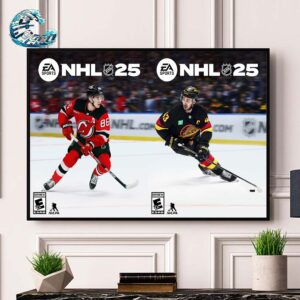 Quinn And Luke Hughes Athlete Cover By NHL 25 EA Sports Standard Edition Home Decor Poster Canvas