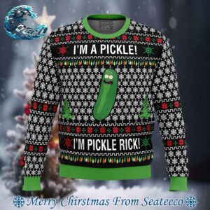 Rick And Morty I’m A Pickle I’m A Pickle Rick Holiday Ugly Christmas Sweater Gift For Men And Women