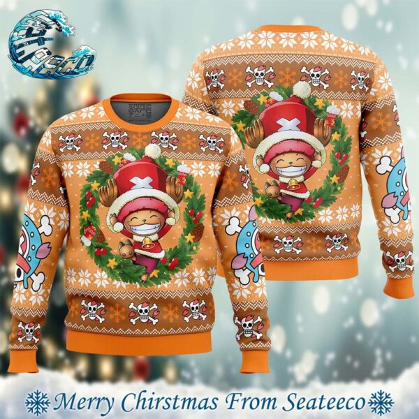 Santa Tony Chopper One Piece Pirates Xmas Gift For Family Ugly Christmas Sweater