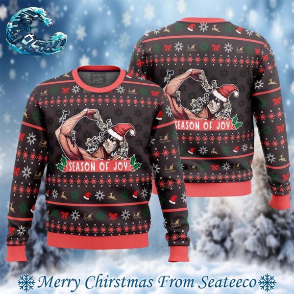 Season of Joy Attack on Titan Ugly Christmas Sweater Gift For Men And Women Holiday