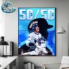 Shohei Ohtani Sets A New Dodger Franchise Record For Home Runs In A Single Season With 50 Wall Decor Poster Canvas