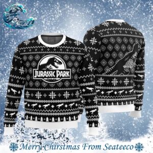 Skeleton Christmas Jurassic Park Best Gift For Family Ugly Christmas Sweater