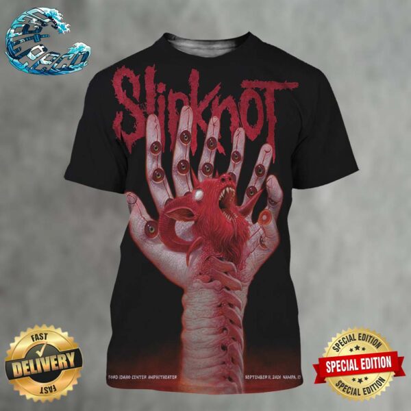 Slipknot 2024 Tour Poster 25th Anniversary For Nampa ID At Ford Idaho Center Amphitheater On September 11 2024 All Over Print Shirt