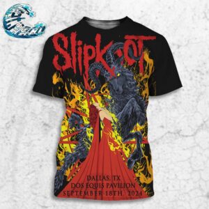 Slipknot 2024 Tour Poster In Dallas Texas At Dos Equis Pavilion On September 18th 2024 All Over Print Shirt