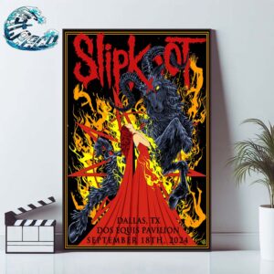 Slipknot 2024 Tour Poster In Dallas Texas At Dos Equis Pavilion On September 18th 2024 Home Decor Poster Canvas