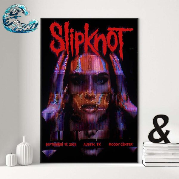 Slipknot Tour Poster For Show Music In Austin Texas At Moody Center On September 17 2024 Poster Canvas For Home Decor