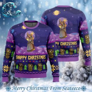 Snappy Christmas Infinity Gauntlet Marvel Ugly Christmas Sweater Gift For Holiday 2024