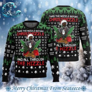 Snoop Dogg Twas The Nizzle Before Christmizzle And All Through The Hizzle Ugly Christmas Sweater Gift For Holiday 2024