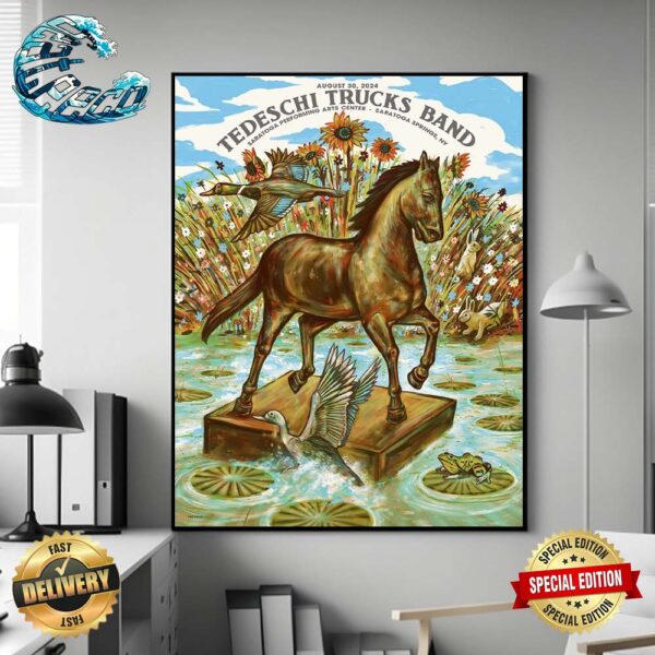 Tedeschi Trucks Band Concert Poster For Night 1 In Saratoga Springs NY At Saratoga Performing Arts Center On August 30 2024 Home Decor Poster Canvas