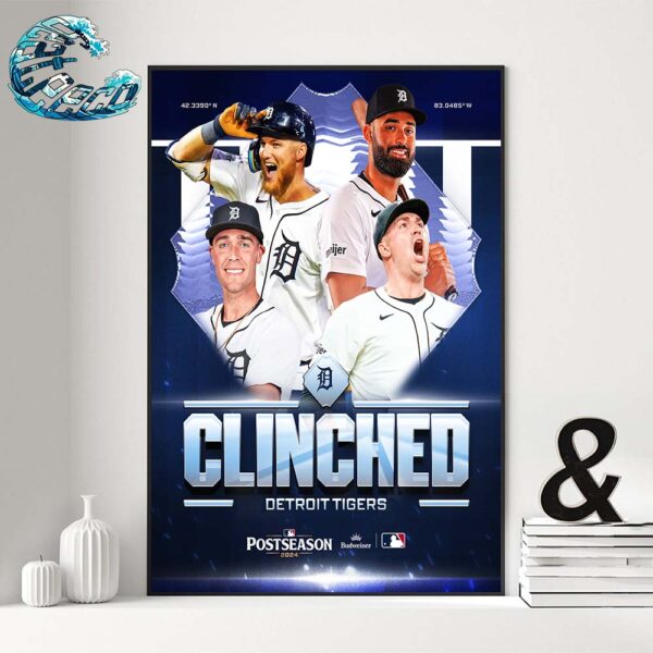 The Detroit Tigers Clinched Are Headed To The 2024 MLB Postseason For The First Time In Ten Years Home Decor Poster Canvas